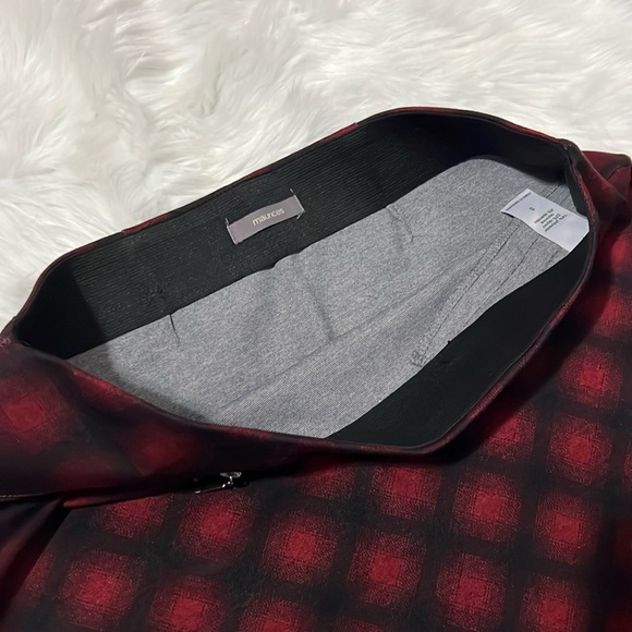 MAURICES Plaid Stretch A-line Skirt size Small - Picture 3 of 10